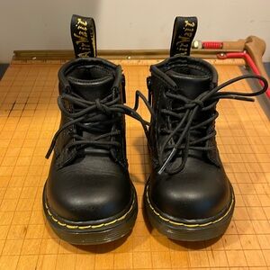 Doc Martens Infant 1460 Softy T Leather Lace Up Boots Size 4